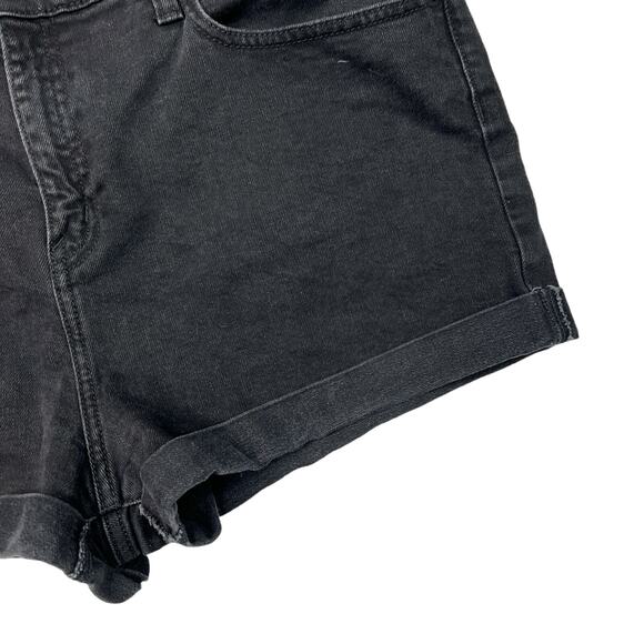 Wild Fable High Rise Rolled Cuff Jean Short Denim Stretch Black Womens 16 33R - Picture 3 of 7